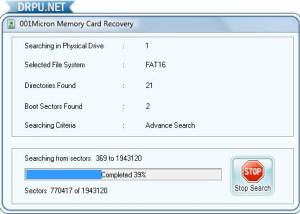 software - Memory Card Lost Files Recovery 5.8.3.1 screenshot