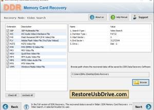 software - Memory Card Restore 6.4.2.1 screenshot