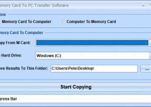 Memory Card To PC Transfer Software screenshot