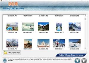 Memory Miniature Card Data Recovery screenshot