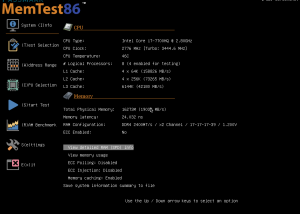 Full Memtest86 screenshot