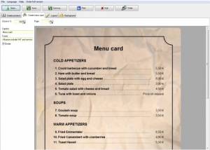 Menu Card Designer screenshot