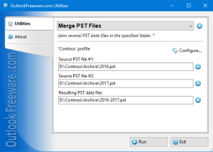 software - Merge PST Files for Outlook 5.0 screenshot