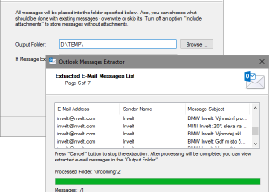 software - Messages Extractor for Outlook 2.5 screenshot