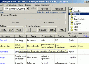 MetaDataMiner Catalogue PRO Francais screenshot