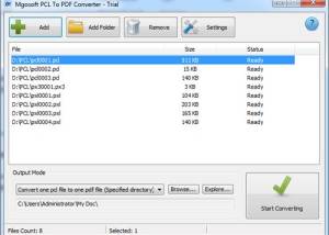 Mgosoft PCL To PDF Converter screenshot