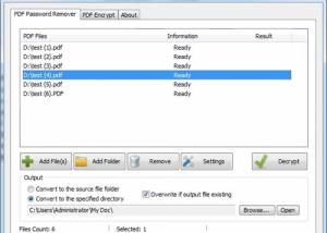 software - Mgosoft PDF Security 1.0 screenshot