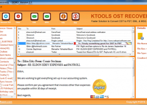 Microsoft Exchange OST to PST Converter screenshot