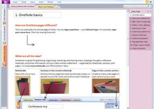 Full Microsoft OneNote 2010 screenshot