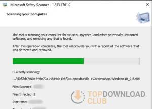Microsoft Safety Scanner screenshot