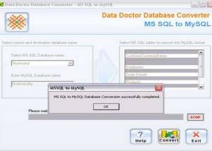 software - Microsoft SQL Database Conversion Tool 2.0.1.5 screenshot