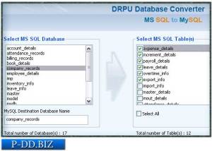 software - Microsoft SQL Database Migration Program 3.0.1.5 screenshot
