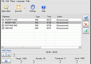 MIDI Converter by Pistonsoft screenshot