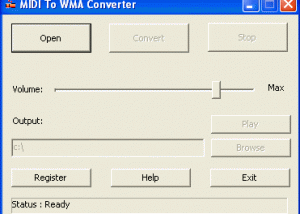 MIDI To WMA Converter screenshot