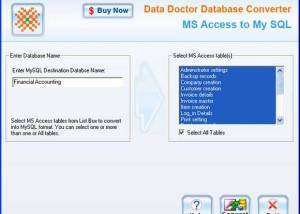 software - Migrate MS Access Database 3.0.1.5 screenshot