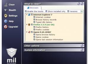 software - Mil Free Internet Eraser 4.0 screenshot