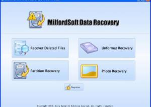 software - Milfordsoft Data Recovery 4.0 screenshot
