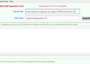 Mini PAD Submitter screenshot