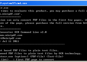 software - mini PDF to Text OCR Royalty Free License 2.0 screenshot