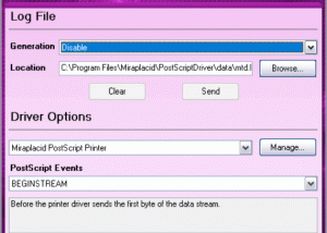software - Miraplacid PostScript Driver 1.0 screenshot