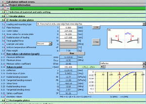 software - MITCalc Plates design and calculation 1.15 screenshot