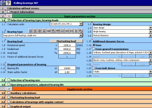 MITCalc Rolling Bearings Calculation I screenshot