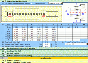 software - MITCalc Shafts Calculation 1.24 screenshot