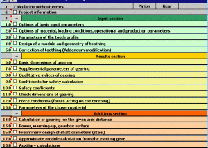 software - MITCalc Spur Gear Calculation 1.24 screenshot