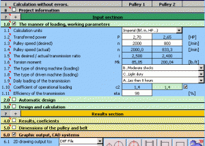 MITCalc Timing Belts Calculation screenshot