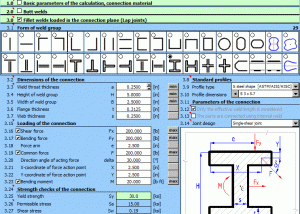 MITCalc Welded connections screenshot