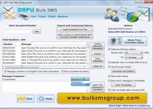 Mobile Bulk SMS Software screenshot