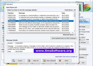 Mobile SMS Software screenshot