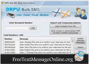 Mobile Text Message Software screenshot