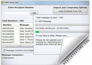 Mobile Text SMS Software screenshot