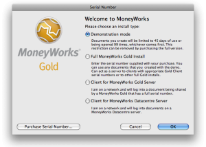 MoneyWorks Gold screenshot