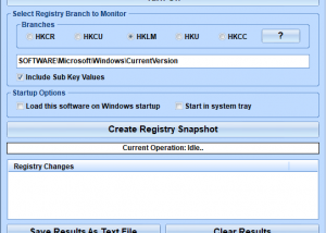 Monitor Registry Changes Software screenshot