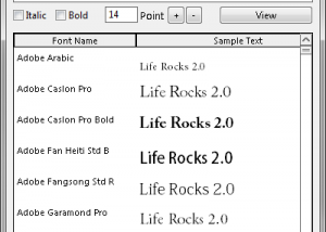 software - Moo0 FontViewer 1.12 screenshot