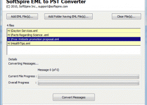 software - Moving .eml files into Outlook 8.0 screenshot