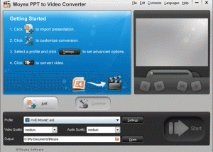 Moyea PowerPoint to iPod Converter screenshot