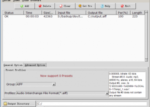 software - MP3 AIFF Converter 2.0.1 screenshot