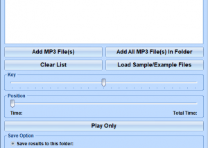 MP3 Key Shifter Software screenshot