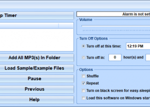 MP3 Sleep Timer Software screenshot