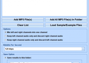 MP3 Stereo To Mono Converter Software screenshot