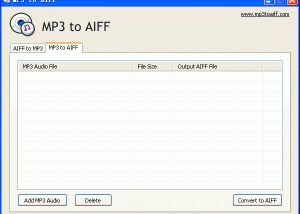 software - MP3 to AIFF 1.0 screenshot