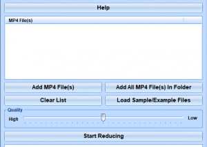 software - MP4 File Size Reduce Software 7.0 screenshot