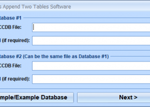 MS Access Append Two Tables Software screenshot