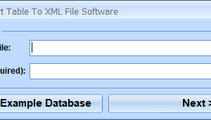 MS Access Export Table To XML File Software screenshot