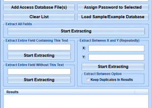 software - MS Access Extract Data & Text Software 7.0 screenshot