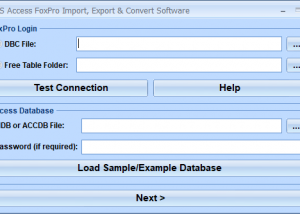 MS Access FoxPro Import, Export & Convert Software screenshot