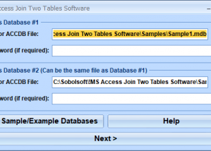 MS Access Join Two Tables Software screenshot